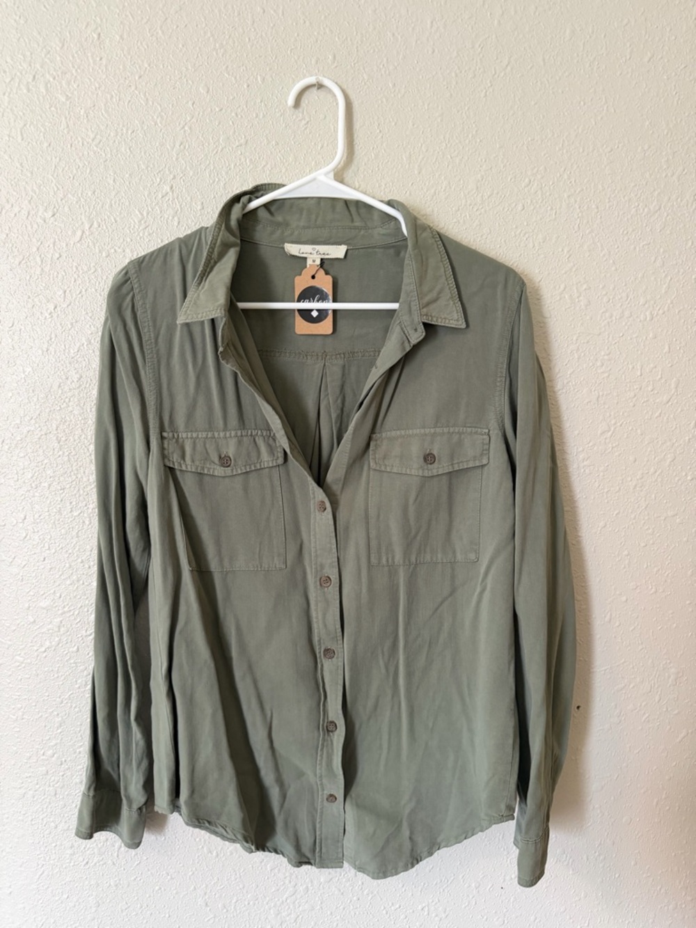 Love Tree Olive Green Utility Shirt Jacket
